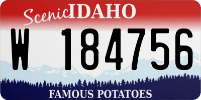 ID license plate W184756