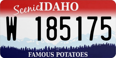 ID license plate W185175