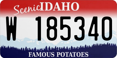 ID license plate W185340