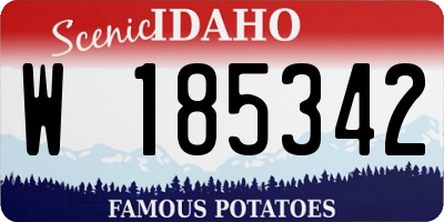 ID license plate W185342