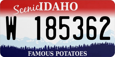 ID license plate W185362