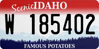 ID license plate W185402