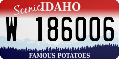 ID license plate W186006