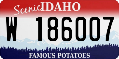 ID license plate W186007