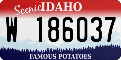 ID license plate W186037