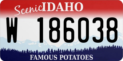 ID license plate W186038