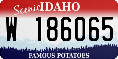 ID license plate W186065