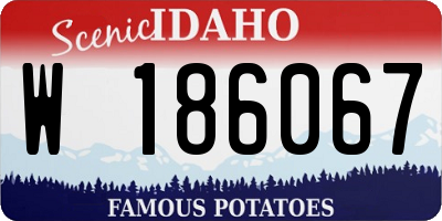 ID license plate W186067