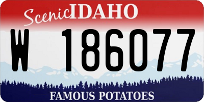 ID license plate W186077