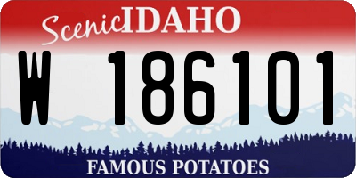 ID license plate W186101