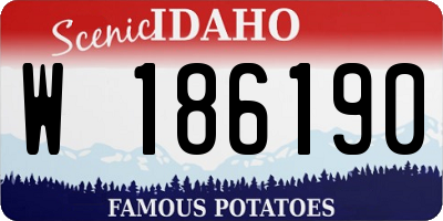 ID license plate W186190