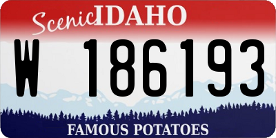 ID license plate W186193
