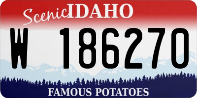 ID license plate W186270