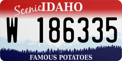 ID license plate W186335