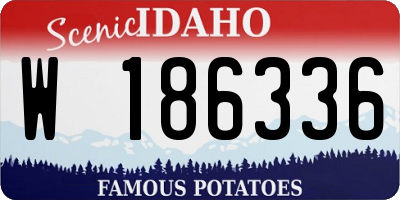 ID license plate W186336