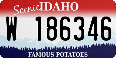 ID license plate W186346