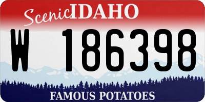 ID license plate W186398
