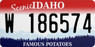 ID license plate W186574