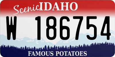 ID license plate W186754