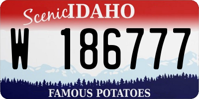 ID license plate W186777