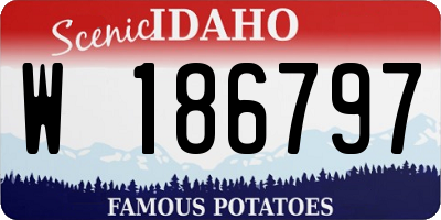 ID license plate W186797