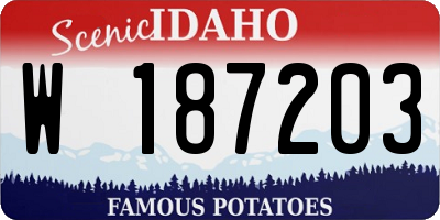 ID license plate W187203