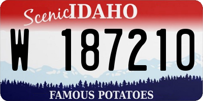 ID license plate W187210