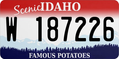 ID license plate W187226