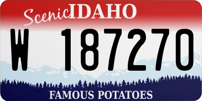ID license plate W187270