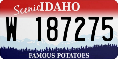 ID license plate W187275
