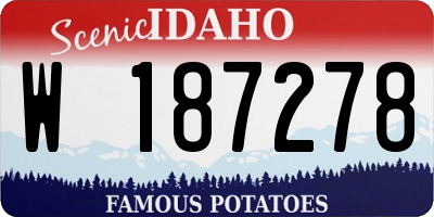 ID license plate W187278