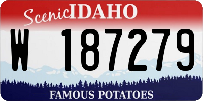 ID license plate W187279