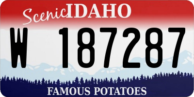 ID license plate W187287