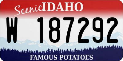 ID license plate W187292