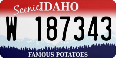 ID license plate W187343