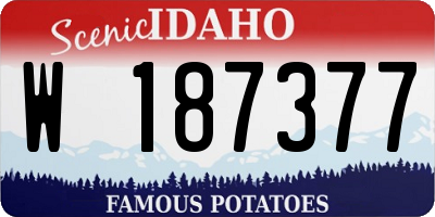 ID license plate W187377