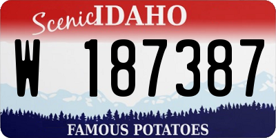 ID license plate W187387