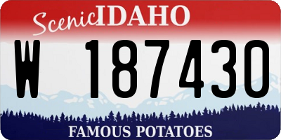 ID license plate W187430