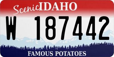 ID license plate W187442