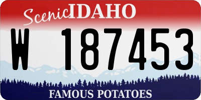 ID license plate W187453