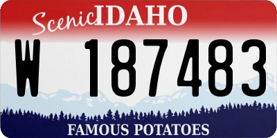 ID license plate W187483