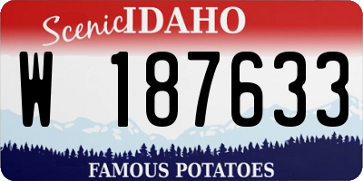 ID license plate W187633