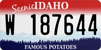 ID license plate W187644