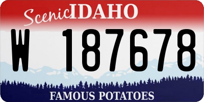 ID license plate W187678