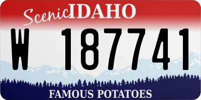 ID license plate W187741