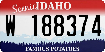 ID license plate W188374