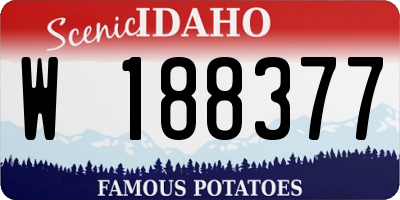 ID license plate W188377