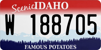ID license plate W188705