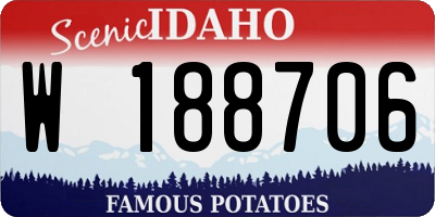 ID license plate W188706