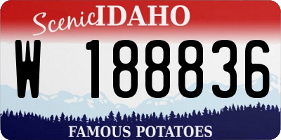 ID license plate W188836
